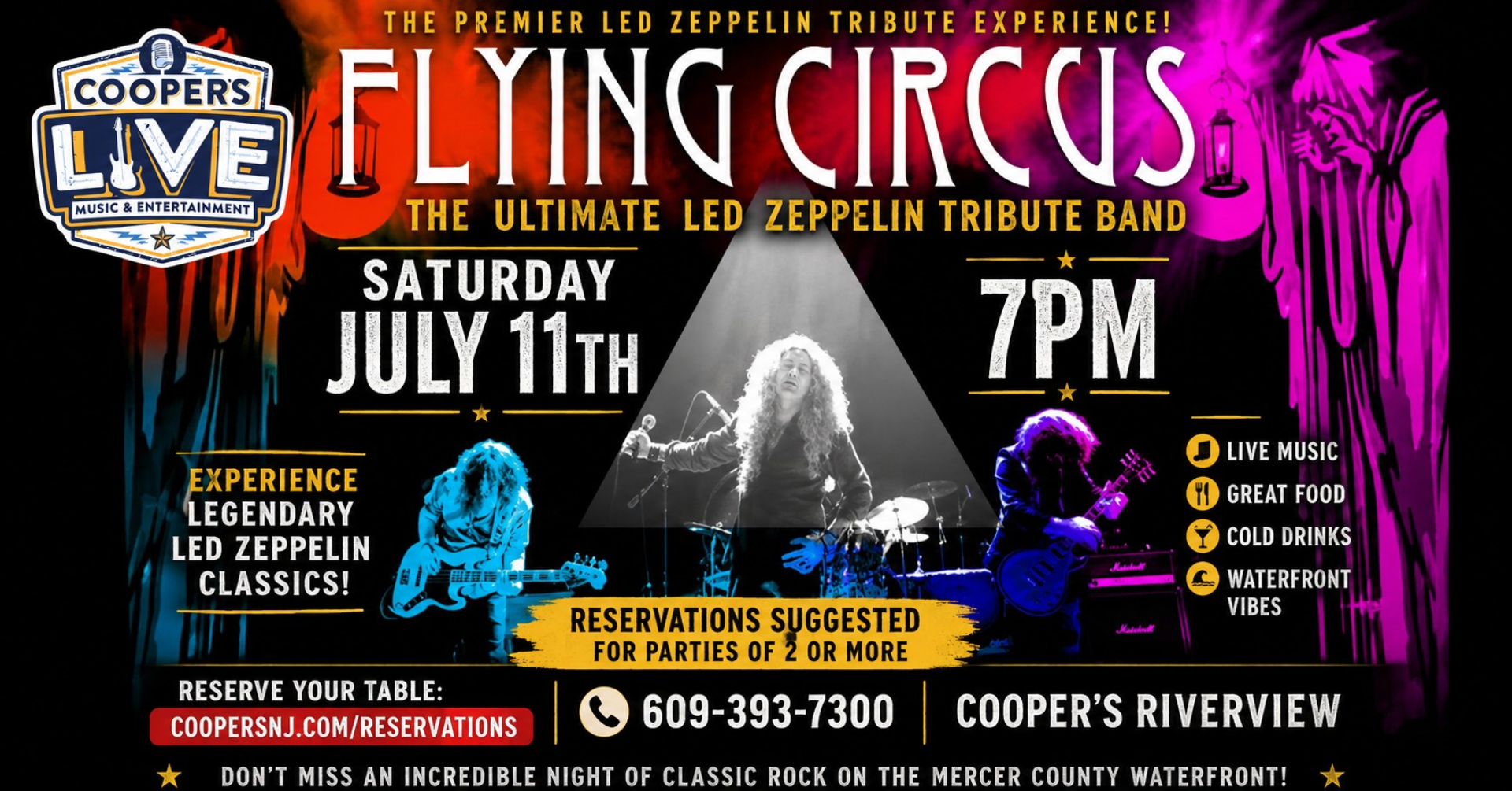 THE FLYING CIRCUS LED ZEPPELIN TRIBUTE 7PM — Cooper's Riverview